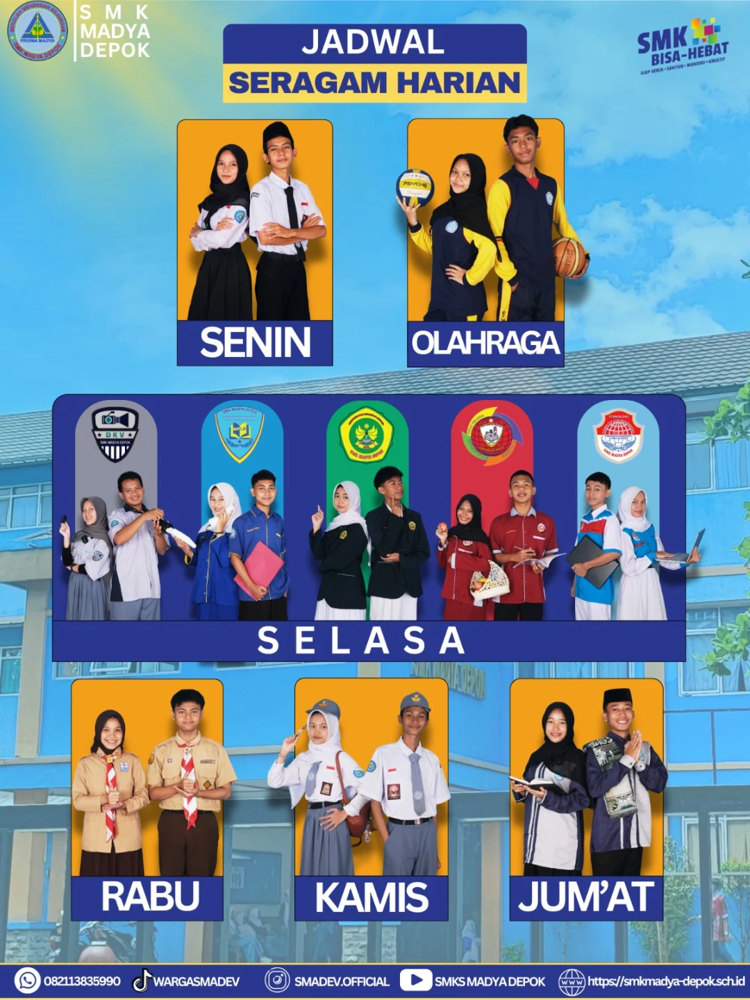 Jadwal seragam harian SMK Madya Depok